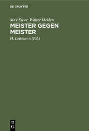 Cover von Meister gegen Meister