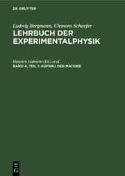 Cover von Lehrbuch der Experimentalphysik 4.1