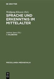 Cover von Sprache und Erkenntnis im Mittelalter. 1. Halbbd