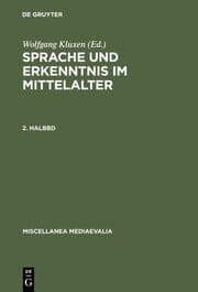 Cover von Sprache und Erkenntnis im Mittelalter. 2. Halbbd
