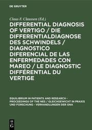 Cover von Differential Diagnosis of Vertigo / Die Differentialdiagnose des Schwindels /Diagnostico diferencial de las enfermedades con mareo / Le diagnostic différential du vertige
