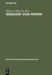 Cover von Gregor von Rimini