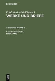 Cover von Epigramme.Text und Apparat