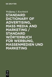 Cover von Standard Dictionary of Advertising, Mass Media and Marketing