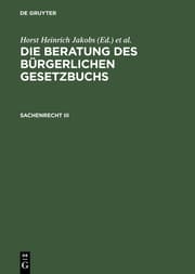 Cover von Sachenrecht III