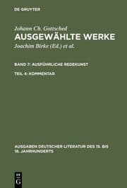 Cover von Ausführliche Redekunst. Kommentar