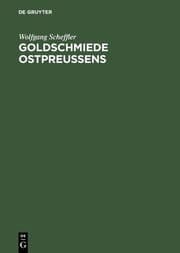 Cover von Goldschmiede Ostpreussens