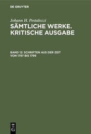 Cover von Schriften aus der Zeit von 1797 bis 1799