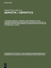 Cover von Semiotik / Semiotics.1.Teilband