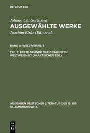 Cover von Erste Gründe der gesammten Weltweisheit (Praktischer Teil)