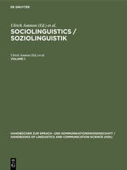 Cover von Sociolinguistics / Soziolinguistik. Volume 1