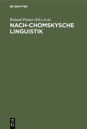 Cover von Nach-Chomskysche Linguistik