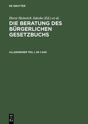 Cover von Allgemeiner Teil I und II,§§ 1-240