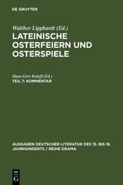 Cover von Lateinische Osterfeiern und Osterspiele / Kommentar