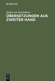 Cover von Übersetzungen aus zweiter Hand