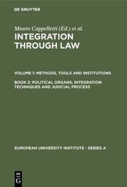 Cover von Political Organs, Integration Techniques and Judicial Process