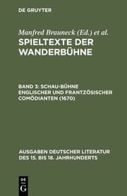 Cover von Schau-Bühne englischer und frantzösischer Comödianten (1670)
