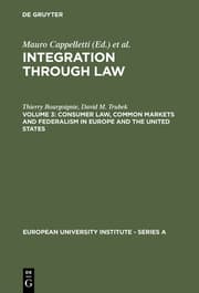 Cover von Consumer Law, Common Markets and Federalism in Europe and the United States