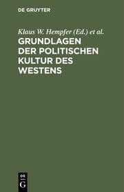 Cover von Grundlagen der politischen Kultur des Westens