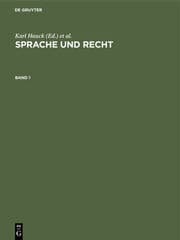 Cover von Sprache und Recht