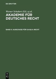 Cover von Ausschuß für G.m.b.H.-Recht