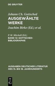 Cover von Gottsched-Bibliographie