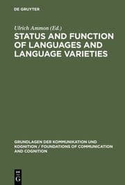 Cover von Status and Function of Languages and Language Varieties