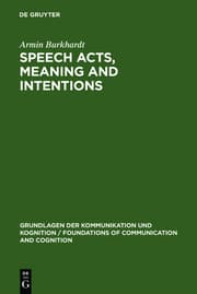 Cover von Speech Acts, Meaning and Intentions