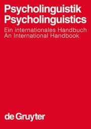 Cover von Psycholinguistik. Psycholinguistics