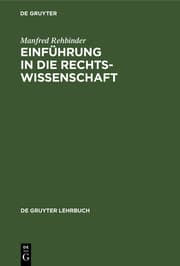 Cover von Einführung in die Rechtswissenschaft