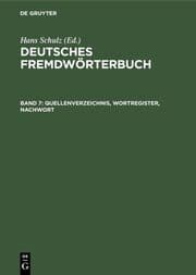Cover von Quellenverzeichnis, Wortregister, Nachwort