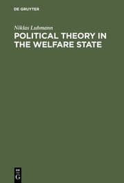 Cover von Political Theory in the Welfare State