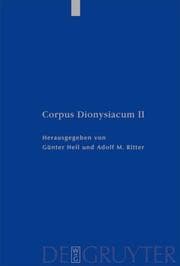 Cover von Pseudo-Dionysius Areopagita.De Coelesti Hierarchia, De Ecclesiastica Hierarchia, De Mystica Theologia, Epistulae