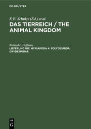 Cover von Myriapoda 4.Polydesmida: Oxydesmidae