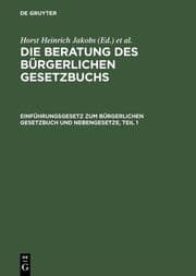 Cover von Einführungsgesetz zum Bürgerlichen Gesetzbuch und Nebengesetze