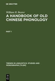 Cover von A Handbook of Old Chinese Phonology