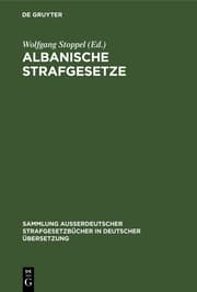 Cover von Albanische Strafgesetze