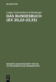 Cover von Das Bundesbuch (Ex 20,22-23,33)