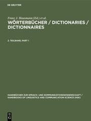 Cover von Wörterbücher / Dictionaries / Dictionnaires. 2. Teilband
