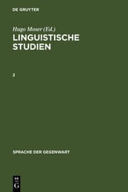 Cover von Linguistische Studien. 2
