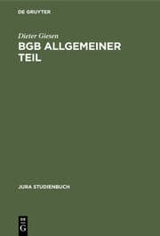 Cover von BGB Allgemeiner Teil