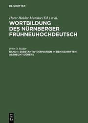 Cover von Substantiv-Derivation in den Schriften Albrecht Dürers