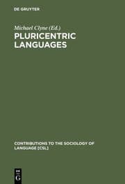 Cover von Pluricentric Languages