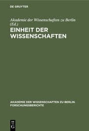 Cover von Einheit der Wissenschaften