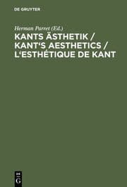 Cover von Kants Ästhetik/Kant's Aesthetics/L'esthétique de Kant