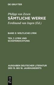 Cover von Lyrik und Schäferdichtung