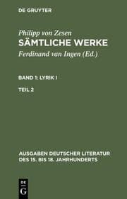 Cover von Lyrik I. Zweiter Teil