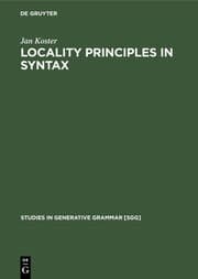 Cover von Locality principles in syntax