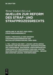 Cover von Abschluß der 1. Lesung (Urteilsrüge. Wahrung der Rechtseinheit. ...). - Beginn der zweiten Lesung: Vorverfahren