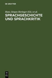 Cover von Sprachgeschichte und Sprachkritik